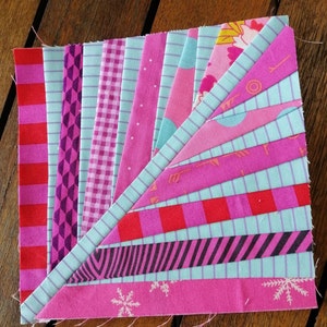 Palm Leaf FPP Foundation Paper Piecing quilt block pattern Digital Download