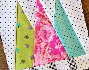 Forest of Trees foundation paper piecing FPP quilt block pattern Digital Download
