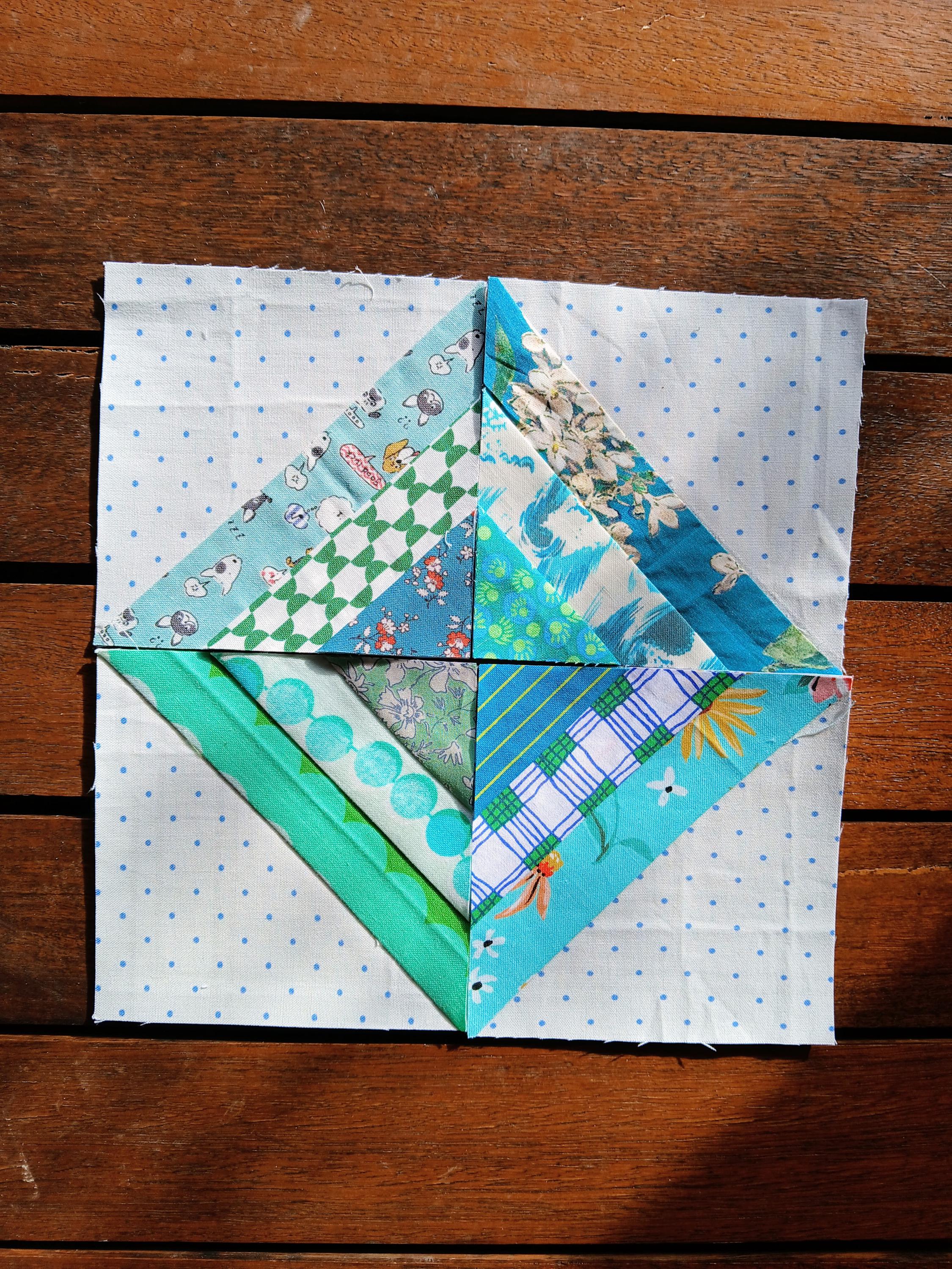 String Half Square Triangle Quilt Block 2 Pattern: FPP Digital Download ...