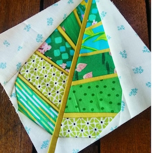 Leaf FPP Foundation Paper Piecing quilt block pattern Digital Download