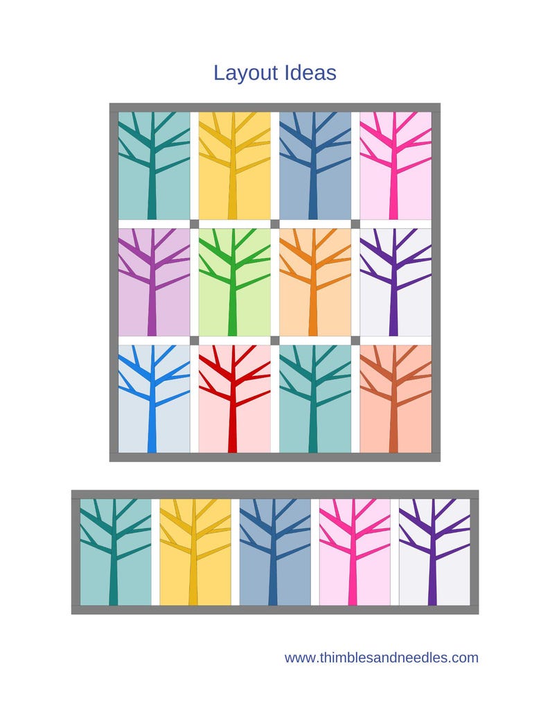 Winter Tree Foundation Paper Piecing FPP Quilt Block Pattern Digital ...