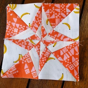 Nightfall Star FPP Foundation Paper Piecing quilt block pattern Digital Download