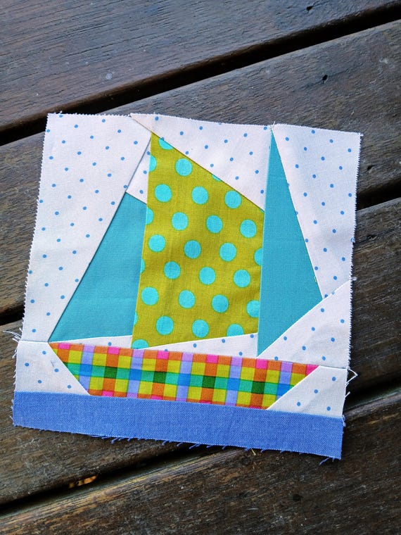 Sailboat Quilt Blocks Paper Pieced Quilt Pattern Instant Download