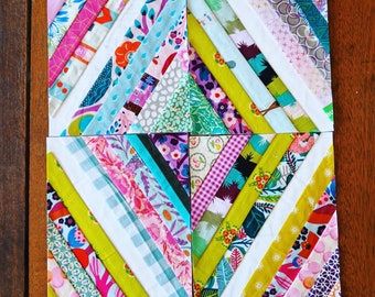 Rechteckige Schnur FPP Foundation Paper Piecing Quilt Block Muster Digitaler Download