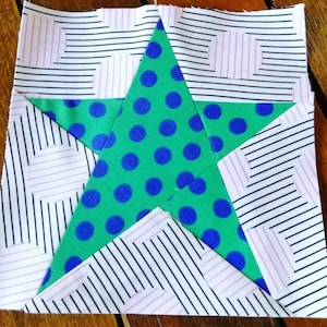 Star FPP Foundation Paper Piecing quilt block pattern Digital Download