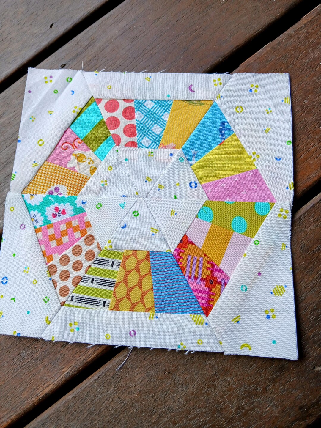Hexagon Ring FPP Foundation Paper Piecing Quilt Block Pattern Digital ...