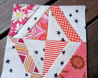 Left and Right FPP Foundation Paper Piecing quilt block pattern Digital Download