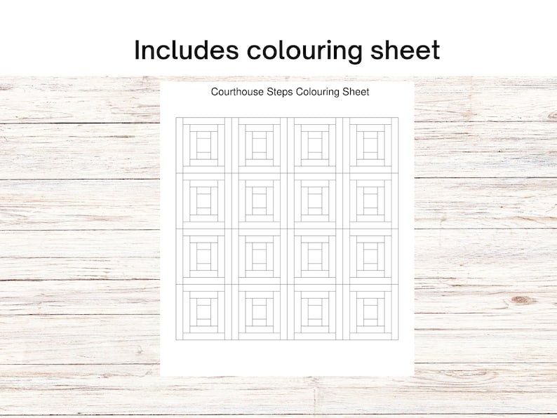 Courthouse steps foundation paper piecing fpp quilt block pattern