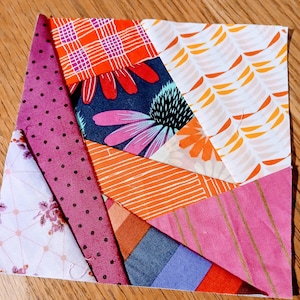 Crazy Patchwork 4 Block Bundle FPP Foundation Paper Piecing quilt block pattern Digital Download