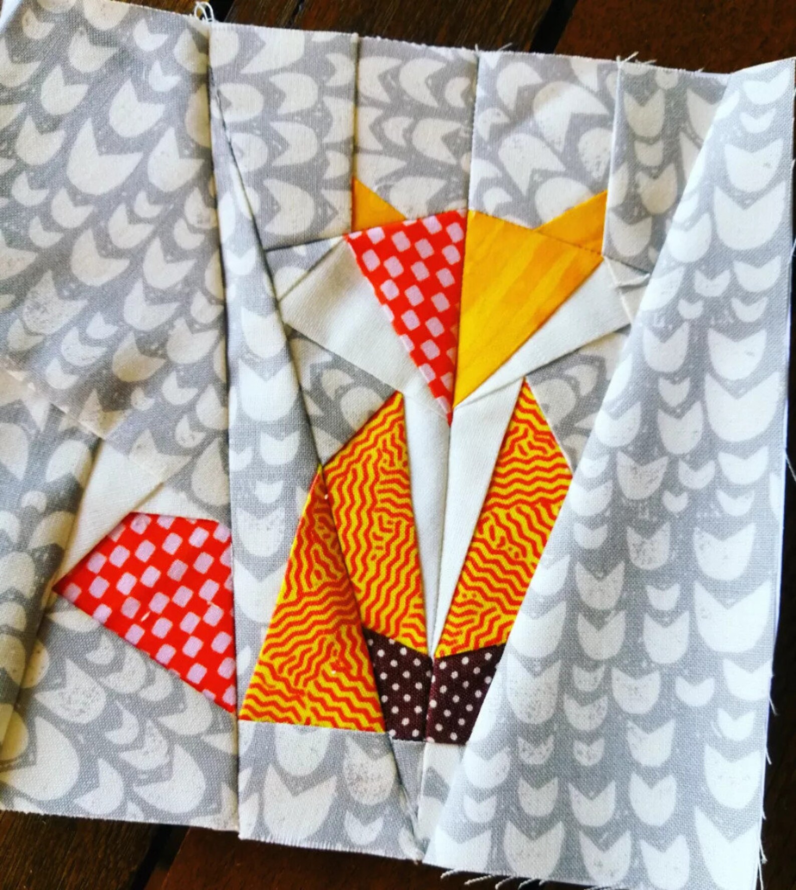 Fox FPP Foundation Paper Piecing Quilt Block Pattern Digital Download ...