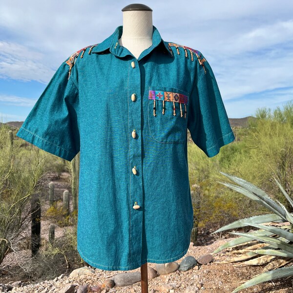Classic Honey Suade Shirt with Fringes