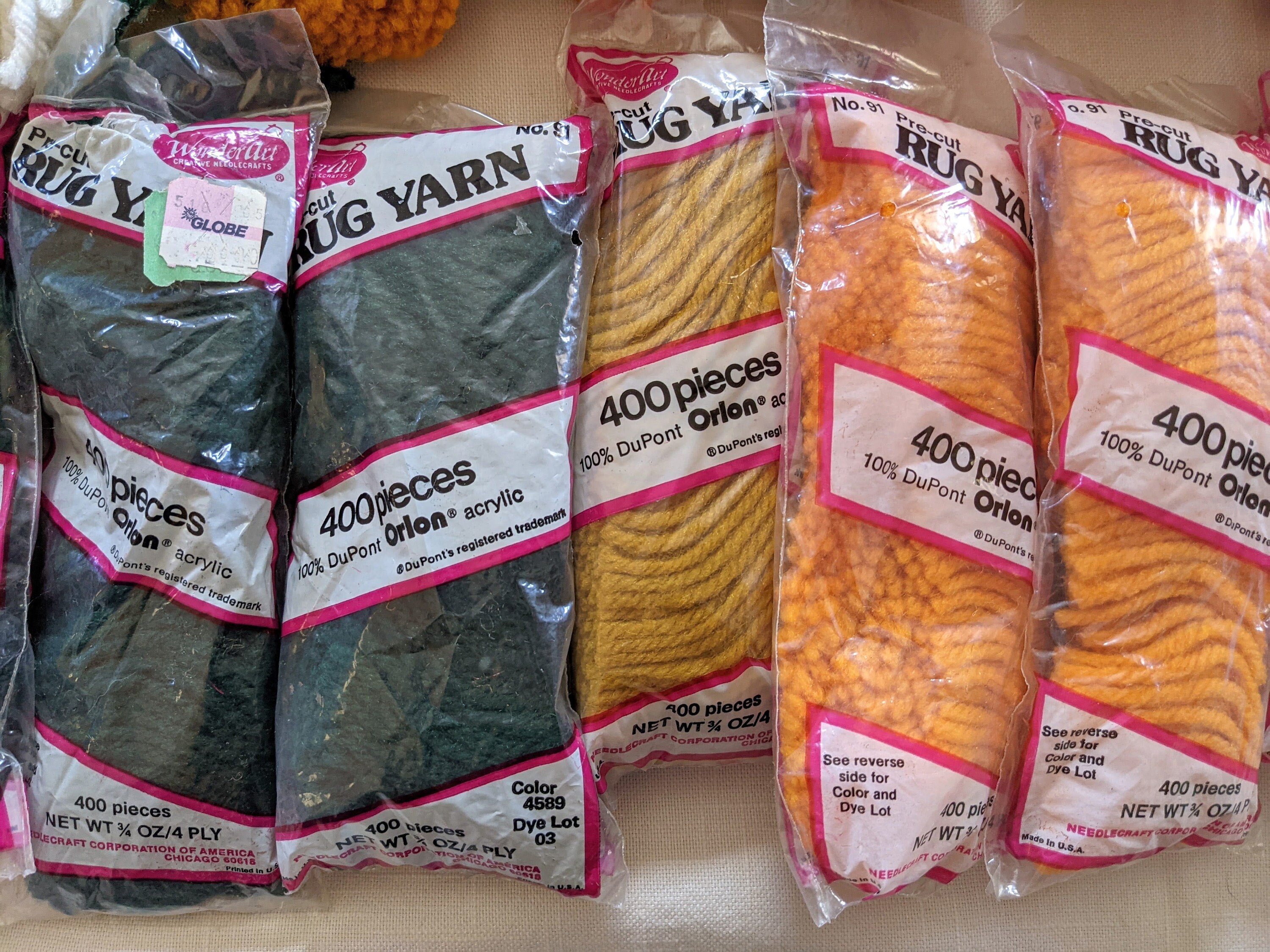 Vintage LATCH HOOK YARN Mixed Lot Acrylic Rug Hooking Lots of Etsy