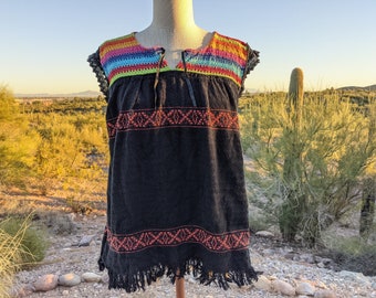 Cotton Mexican Womens Handmade Embroidered Woven Bohemian Hippie Belt Medium 