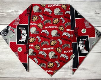 Ohio State Buckeyes Tie Pet Bandana