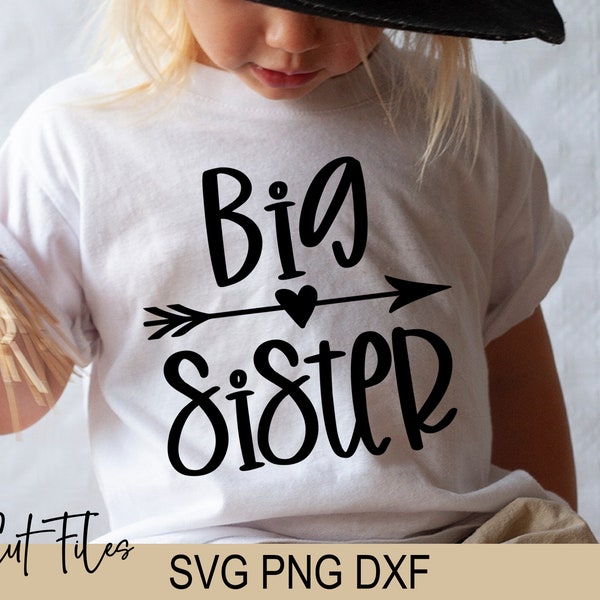 Big Sister heart arrow svg - Arrow Right / Arrow Left - Sister svg - Sister File - INSTANT DOWNLOAD svg - png - dxf