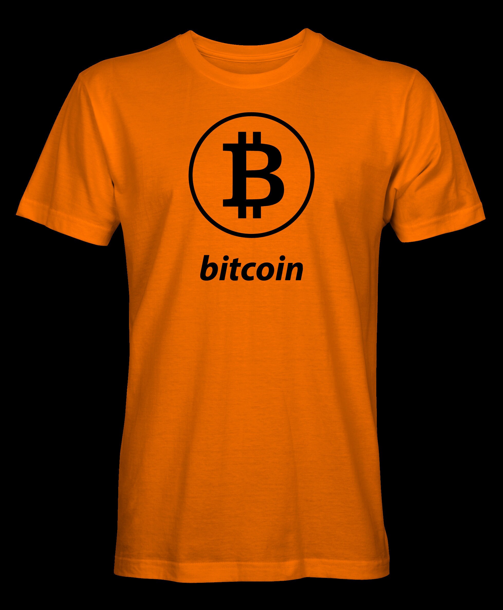 Bitcoin Vertical Symbol & Text on Original Orange Logo Color | Etsy