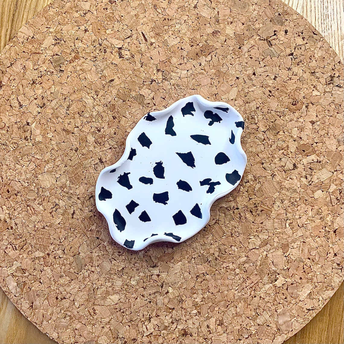 Handmade Trinket Trays Ring Dish Polymer Clay Cow Print Etsy