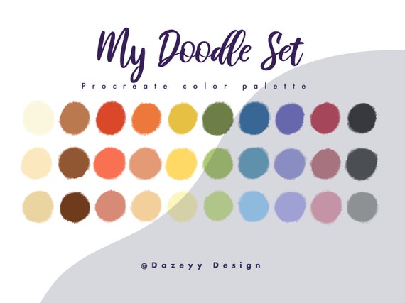 My Doodle Set - Procreate Color Palette | Color swatches | iPad lettering,  illustration, procreate tool, digital art