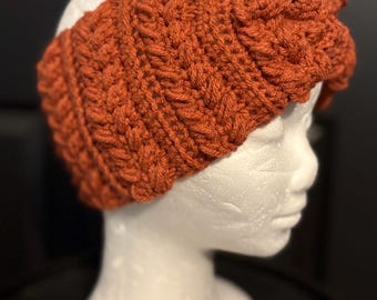 Hand Crocheted Ear Warming Headband: soft and warm