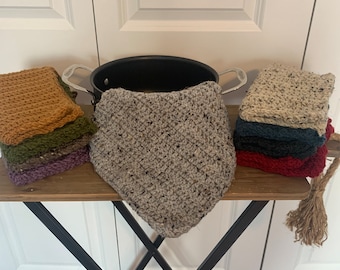Hand Crocheted Potholder: Double Layered Heat Protection