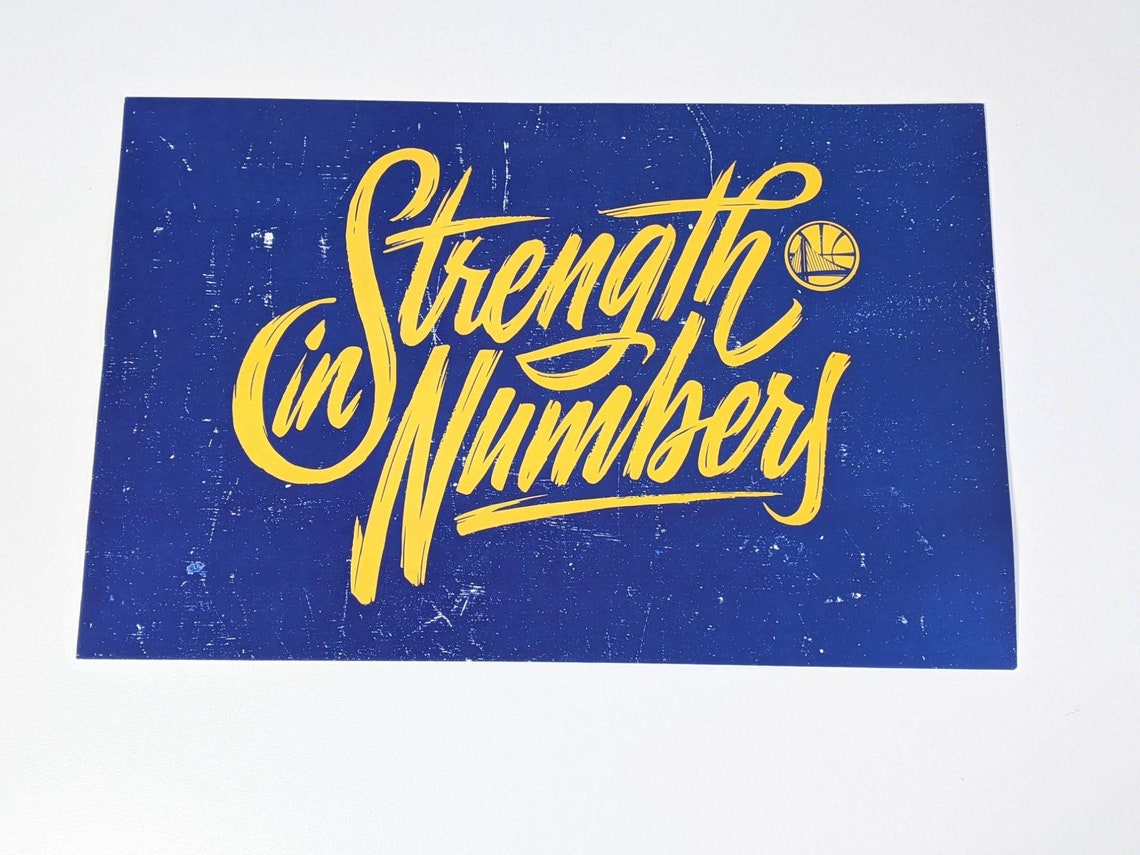 NBA Golden State Warriors Strength in Number Blue Yellow | Etsy
