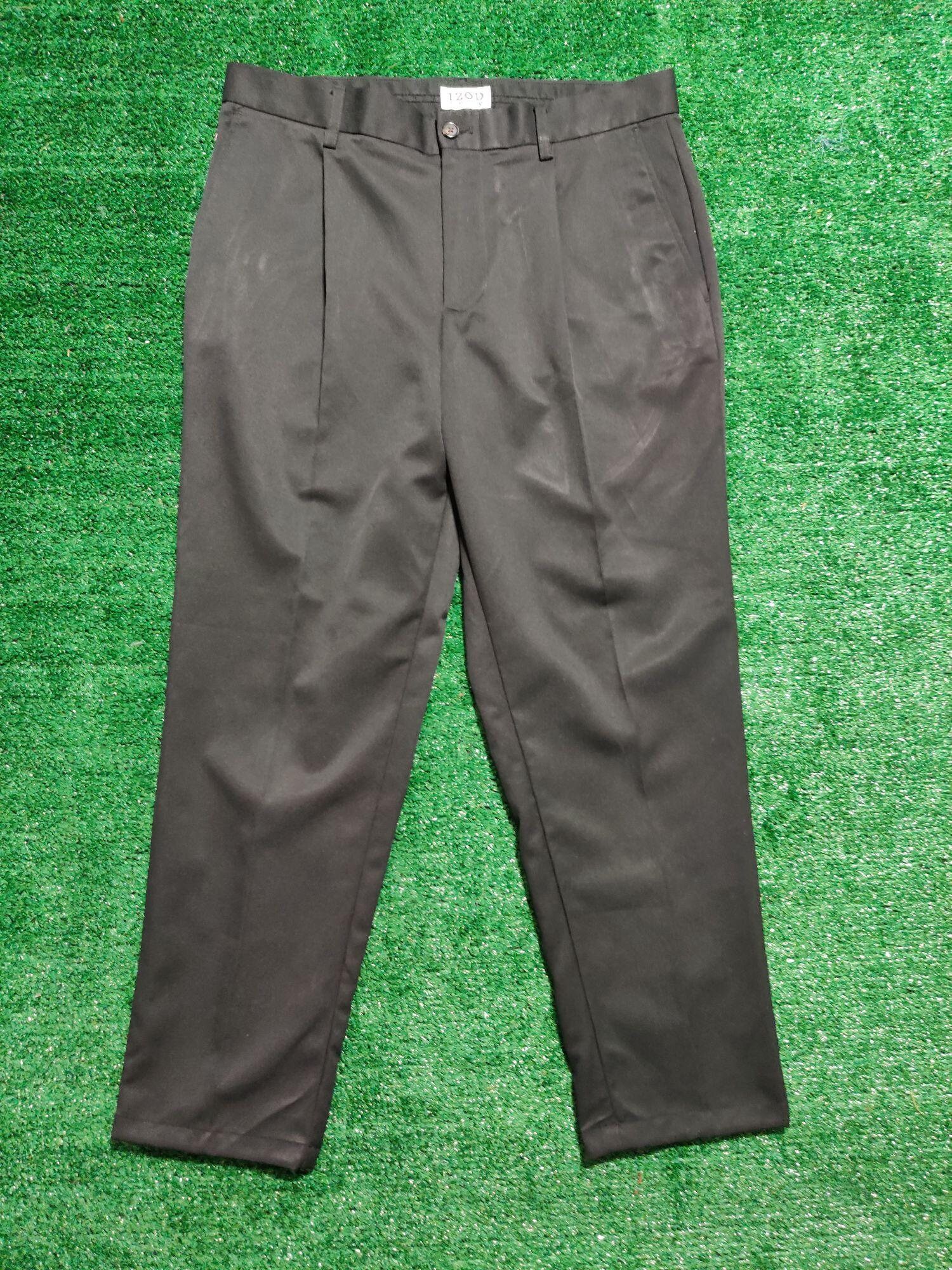 IZOD Mens Solid Black Athletic Golf Pants Rn121096 Size: 32W | Etsy