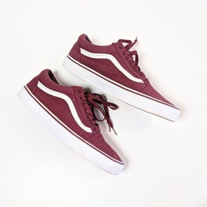 burgundy vans old skool mens