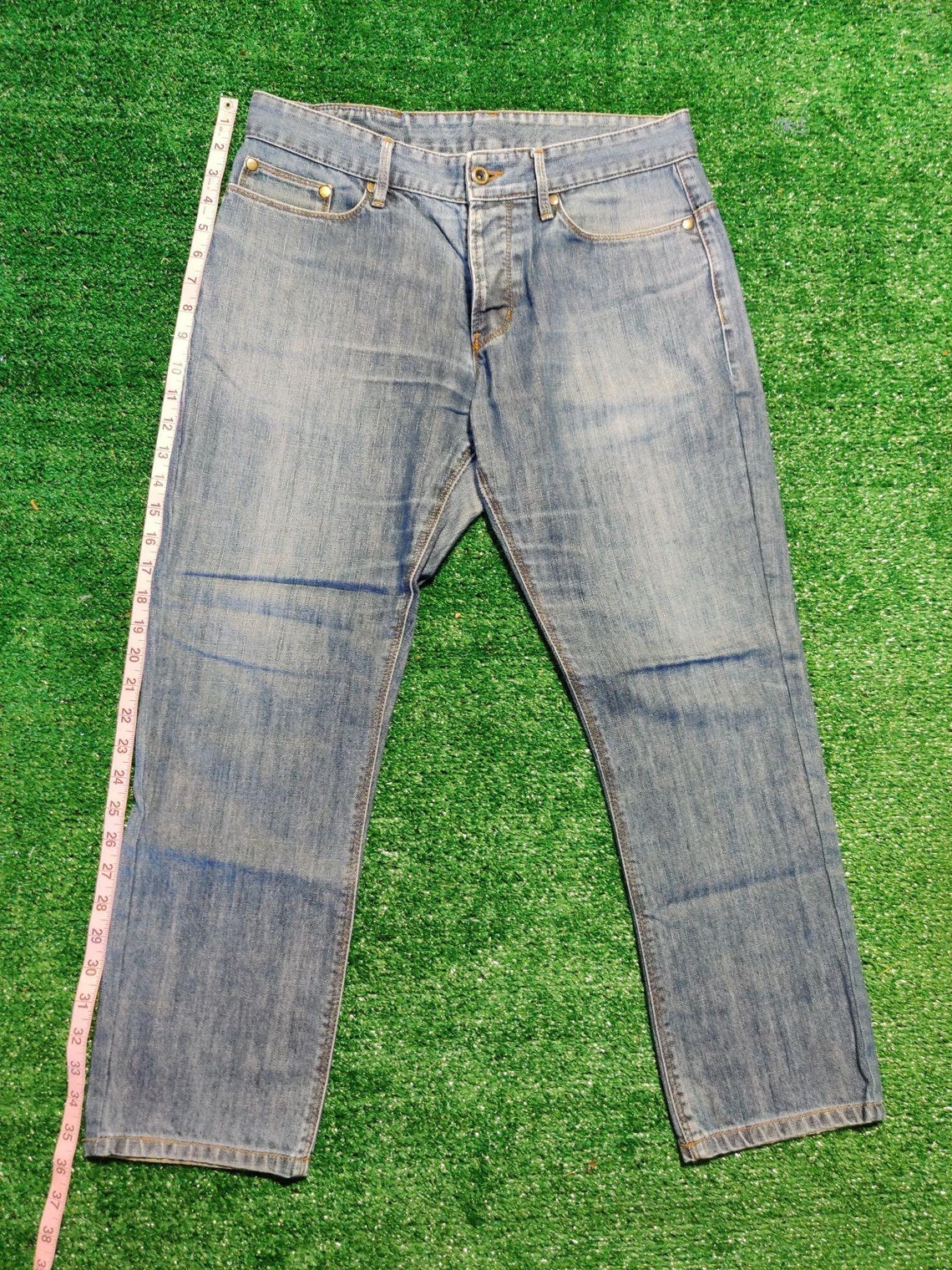 Zara Jeans Men's Denim Straight Cut Jeans Size 32Wx32L Etsy