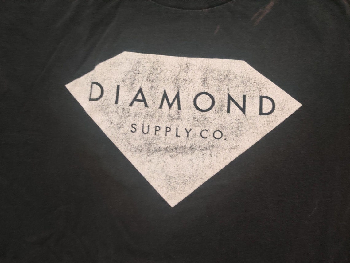 Diamond Supply Co. Logo Graphic Print Men's Black Shirt Etsy