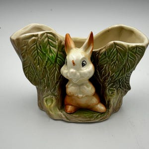 Withernsea Eastgate Pottery 27 ‘Fauna’  Rabbit Planter Ornament - Vintage Home Decor - Kitsch - Cottage Core