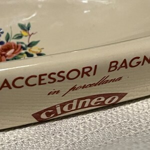Vintage Ashtray Ceramic - Accessori Bagno In Porcellana Cidneo - Advertising Tobacco Memorabilia Ornament