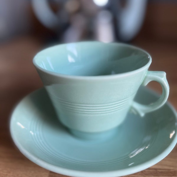 1940’s Vintage Woods Beryl Ware Tea Cup and Saucer Set