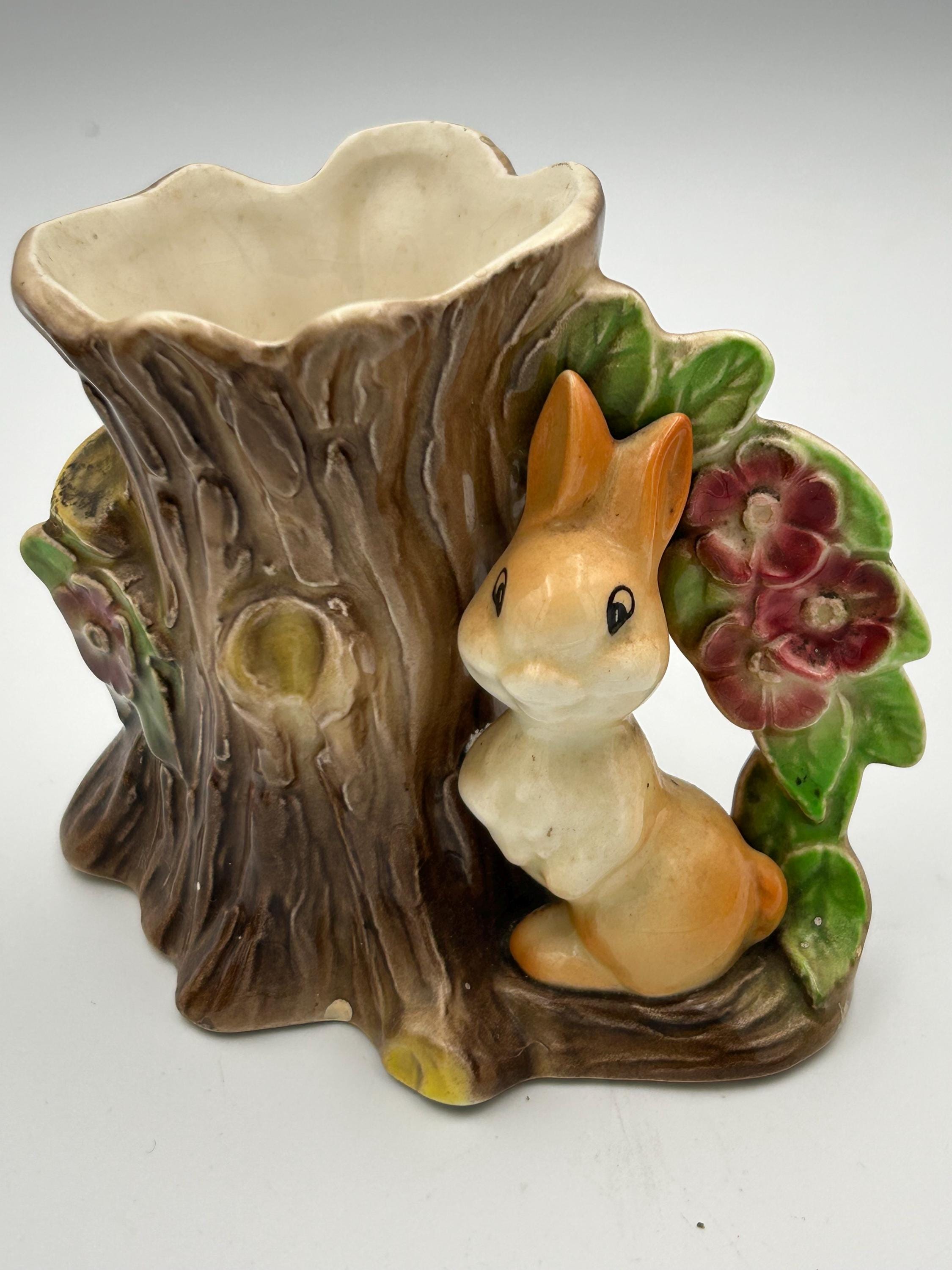 Vintage Hornsea Fauna Pottery Planters - Woodland Animals