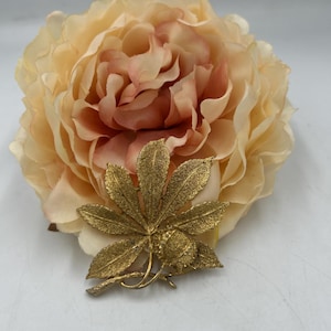 Vintage 1960s Signed Exquisite Horse Chestnut Brooch – Conker Pin, Gold Tone – Autumn Nature Jewellery