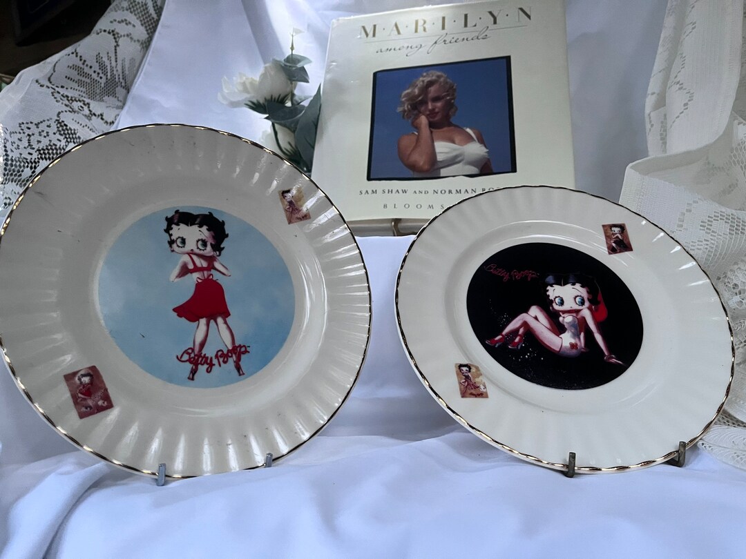 Vintage Betty Boop Ceramic Plates - Royal Heritage Staffordshire