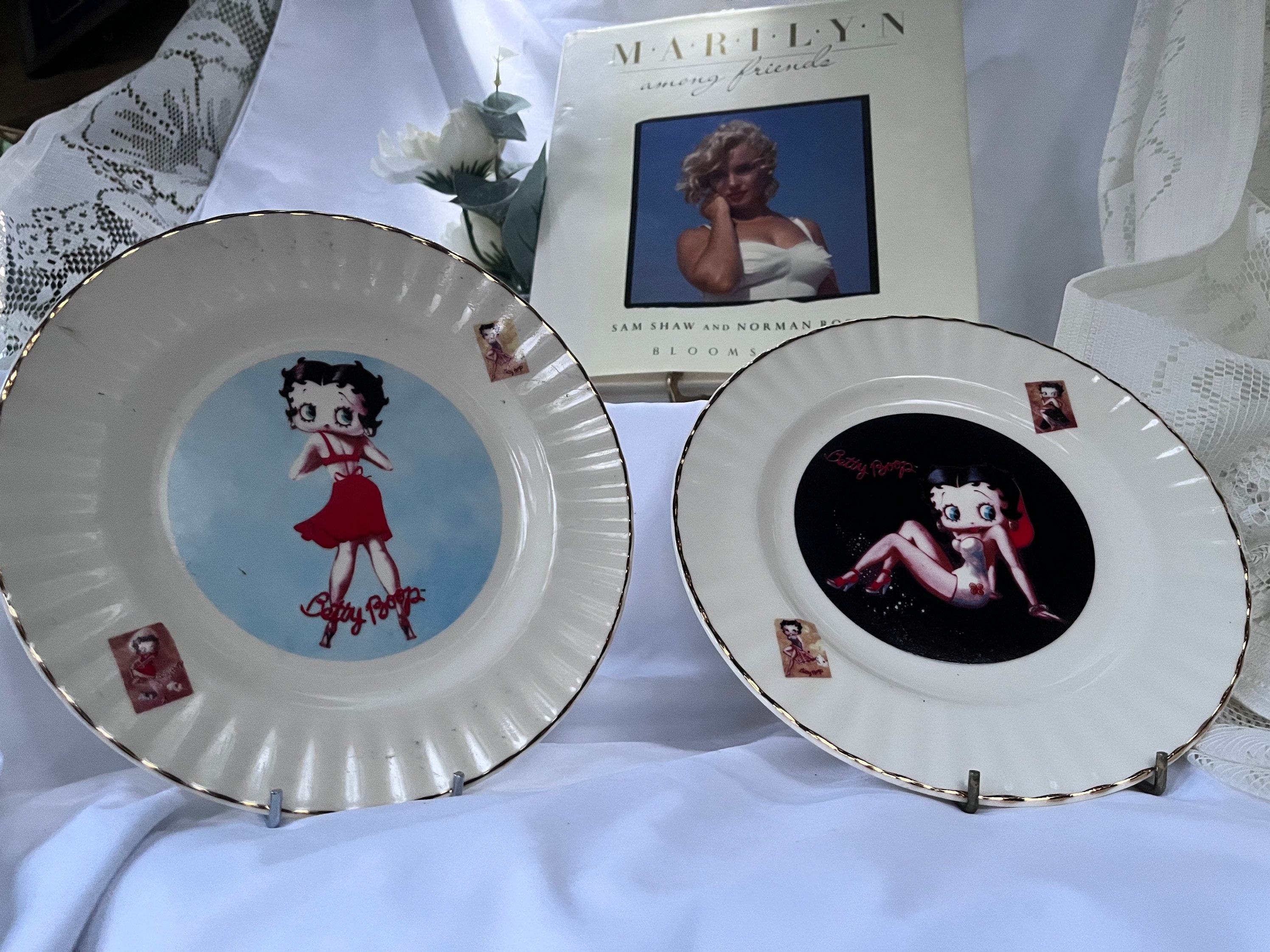 Vintage Betty Boop Ceramic Plates - Royal Heritage Staffordshire