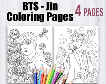 Download Bts Coloring Book Etsy