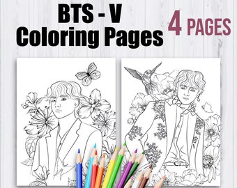 Download Bts Coloring Book Etsy