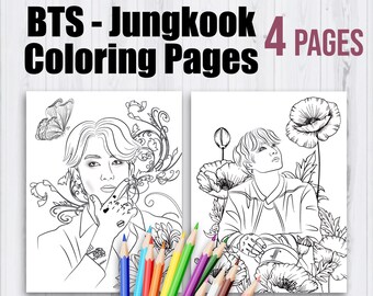 Download Bts Coloring Book Etsy