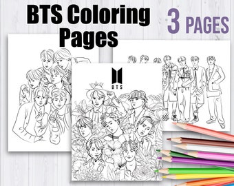 Download Bts Coloring Book Etsy