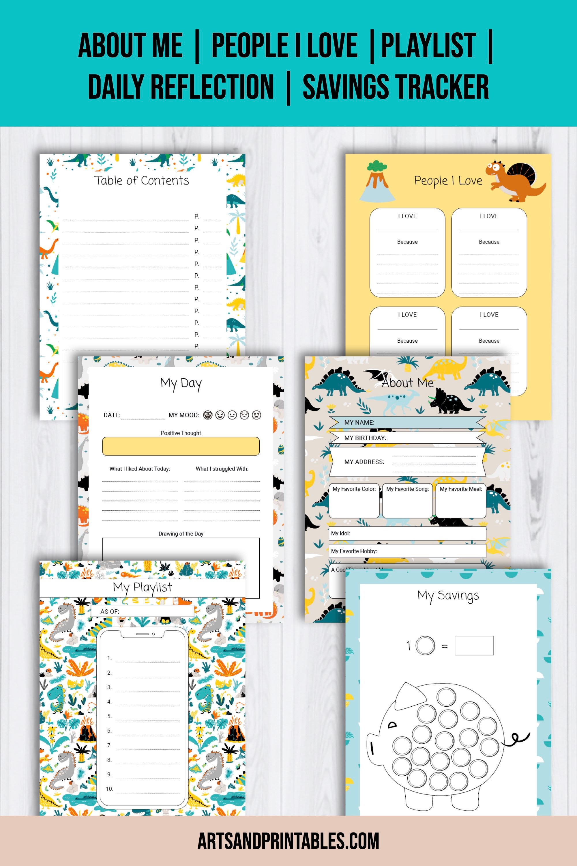 Printable Planner for Kids Printable Planner for Boys Printable Gratitude Journal for Children ...