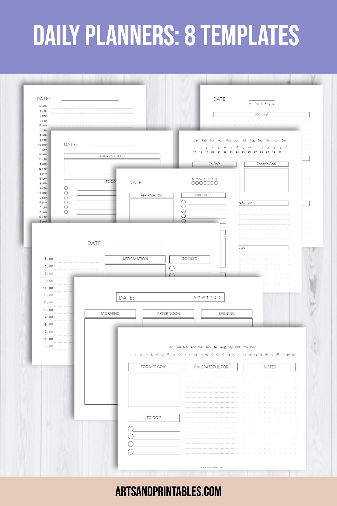 Printable Daily Journal Printable Weekly Planner Printable Monthly ...