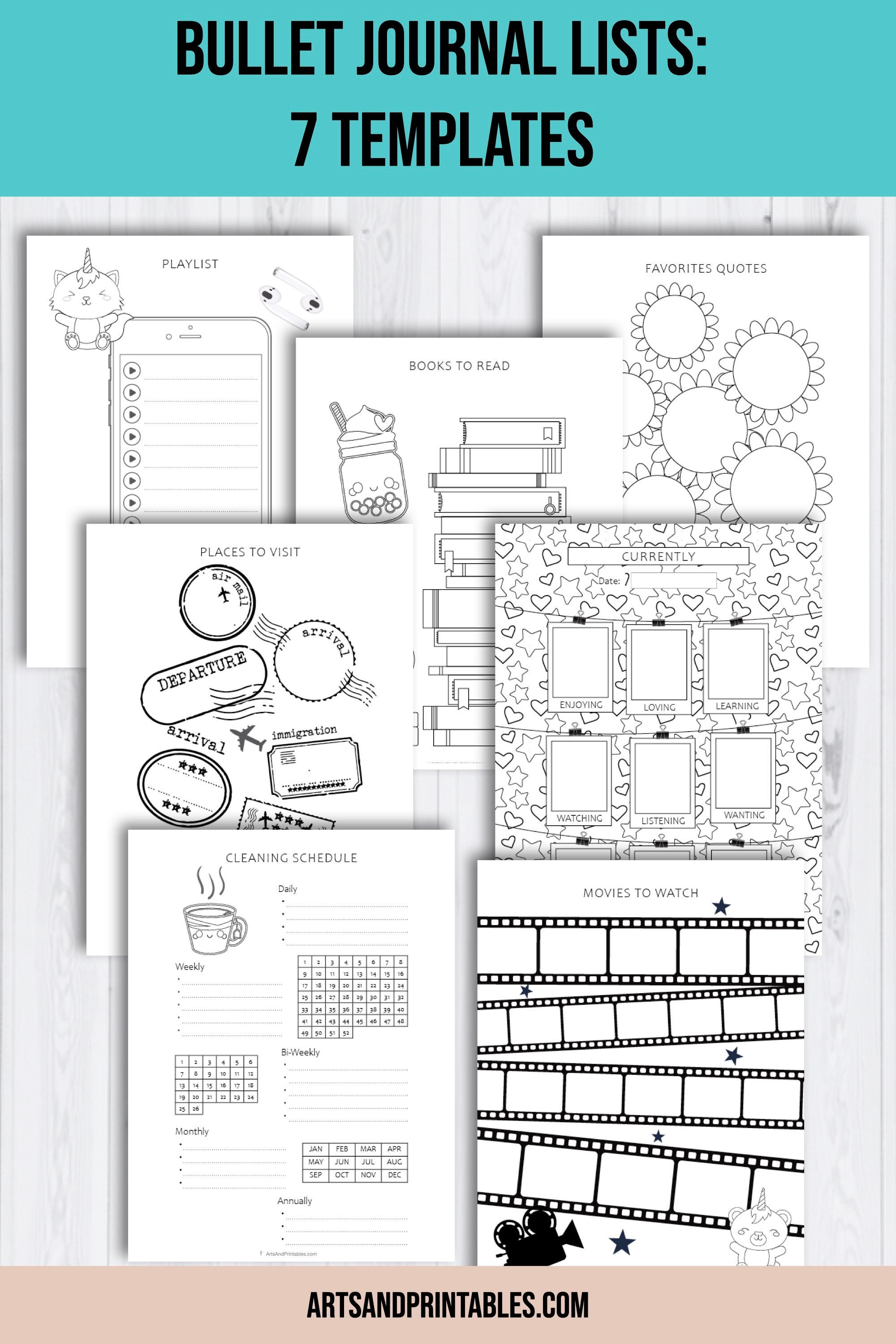 Printable Premade Planner Templates Printable Digital Bullet - Etsy