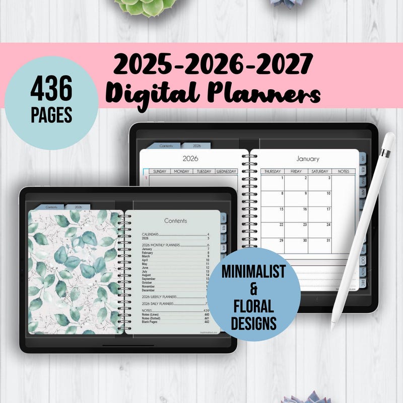 Weekly planner 2026 2027 Etsy.de