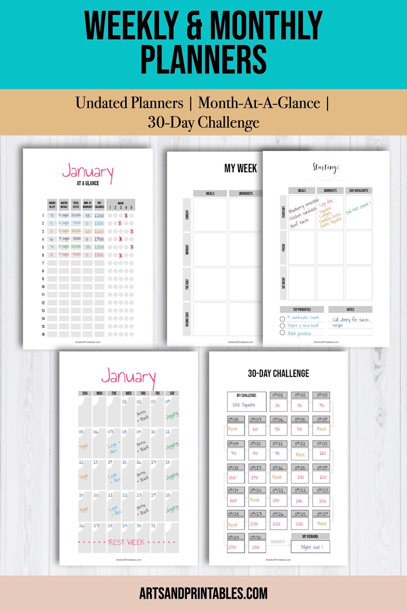 Printable Fitness Gifts Printable Exercise Log Printable | Etsy