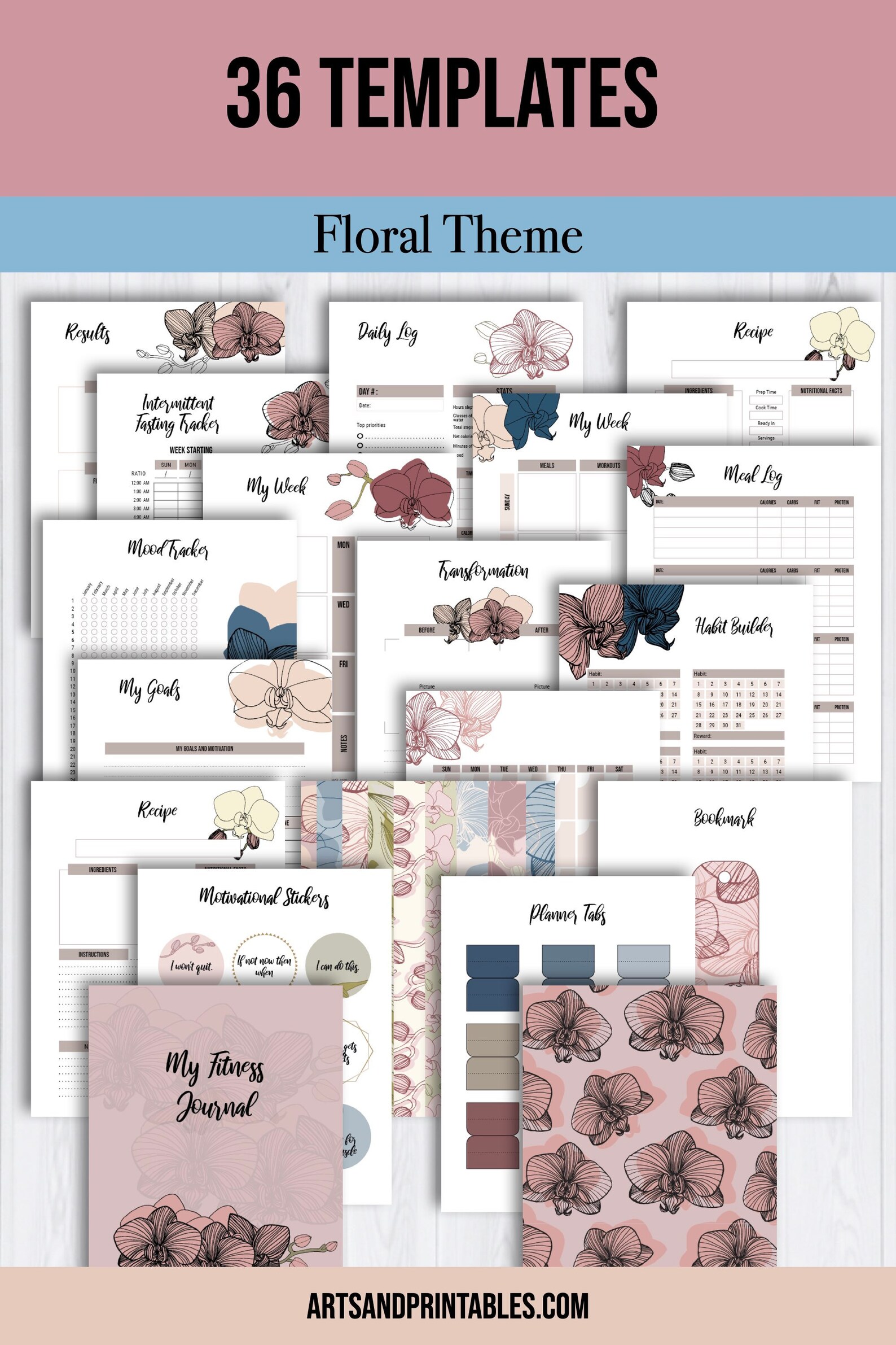 Printable Fitness Tracker Printable Exercise Templates - Etsy