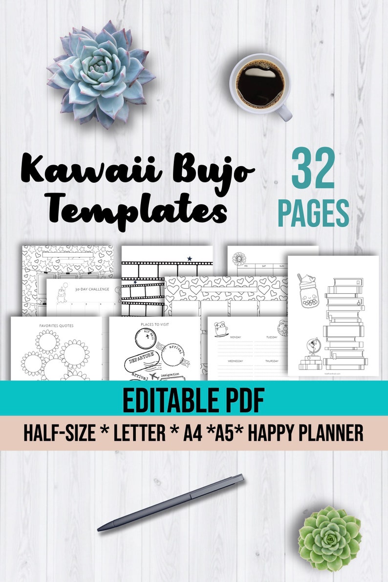 Printable Premade Planner Templates Printable Digital Bullet - Etsy