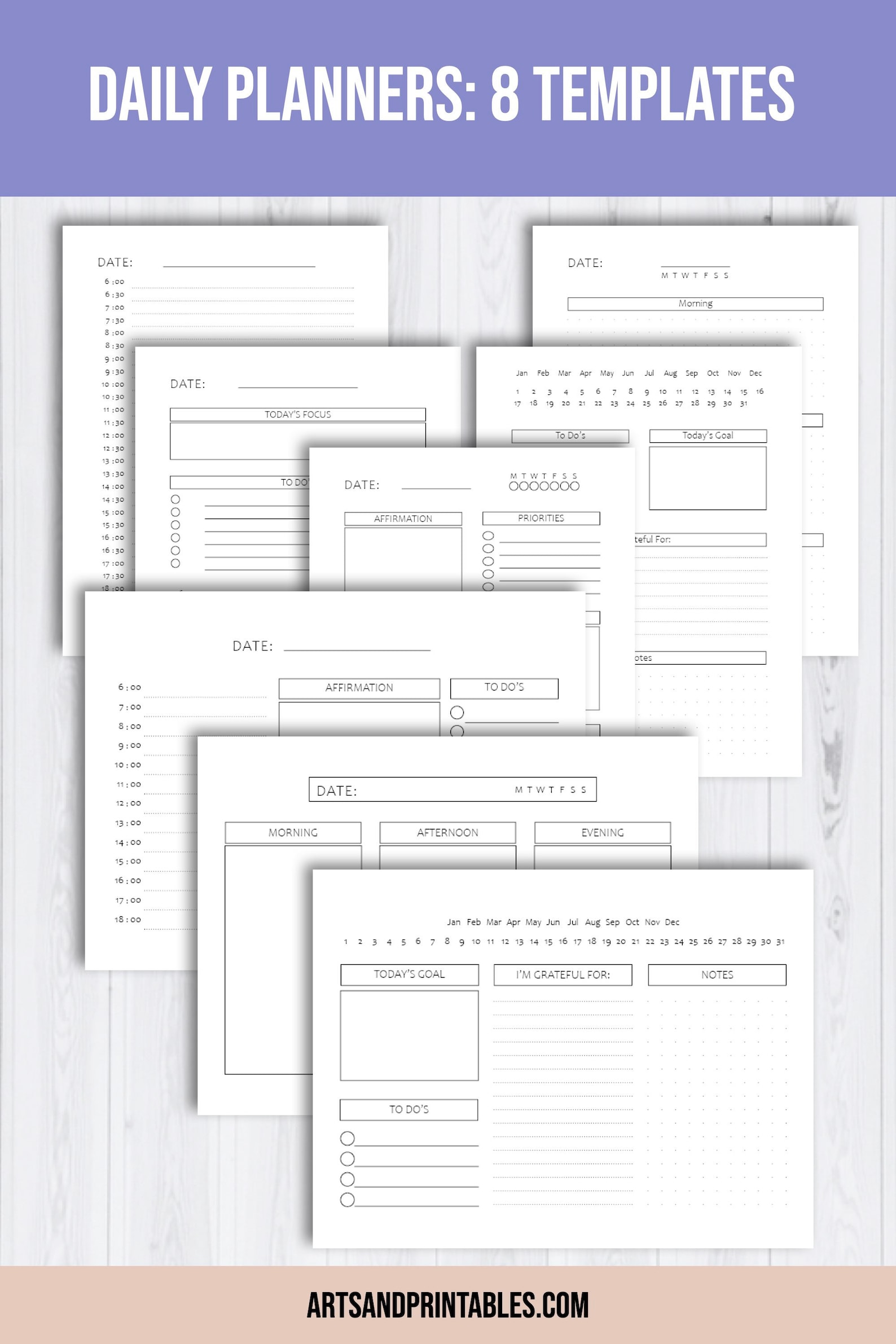 Printable Daily Journal Printable Weekly Planner Printable Etsy