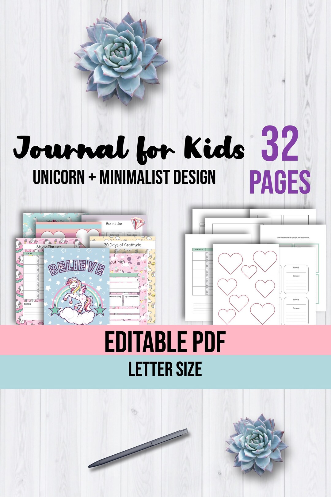 Printable Bullet Journal for Kids | Printable Journal for Girls ...