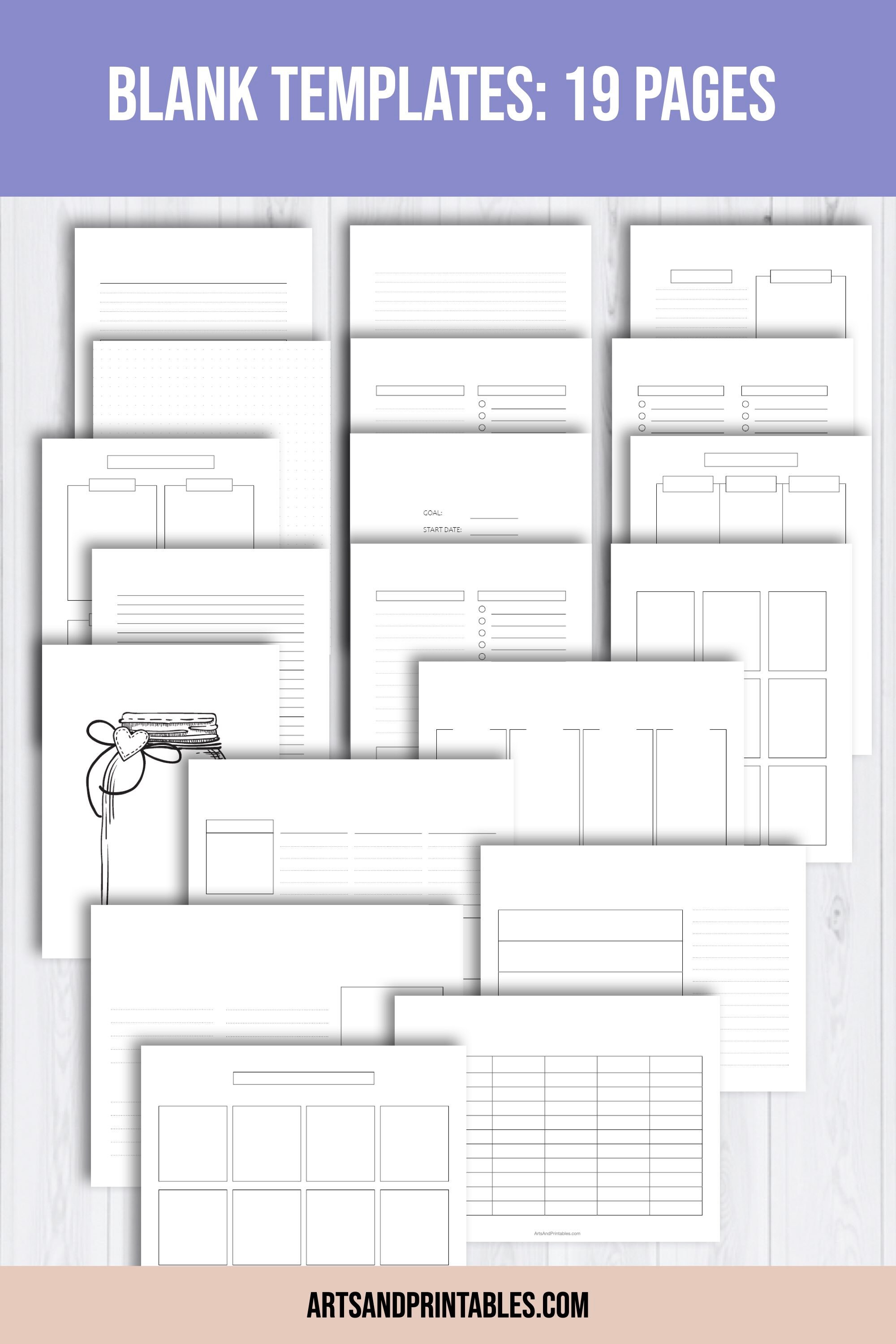 Printable Bujo Templates Printable Bullet Journal Lists Printable